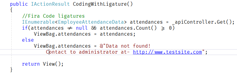 Fira Code in Action!
